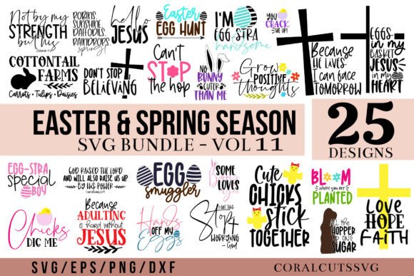 25 Easter Spring Season SVG Bundle: Crafts & Graphics for Festive Branding