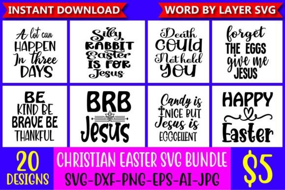 Christian Easter SVG Bundle Vol.2 for Design Bundles