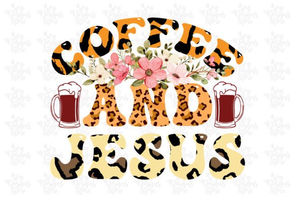 Coffee and Jesus Sublimation SVG for Crafts & Graphics Sellers