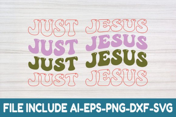 Just Jesus- Retro Christian SVG: A Faithful Craft Companion